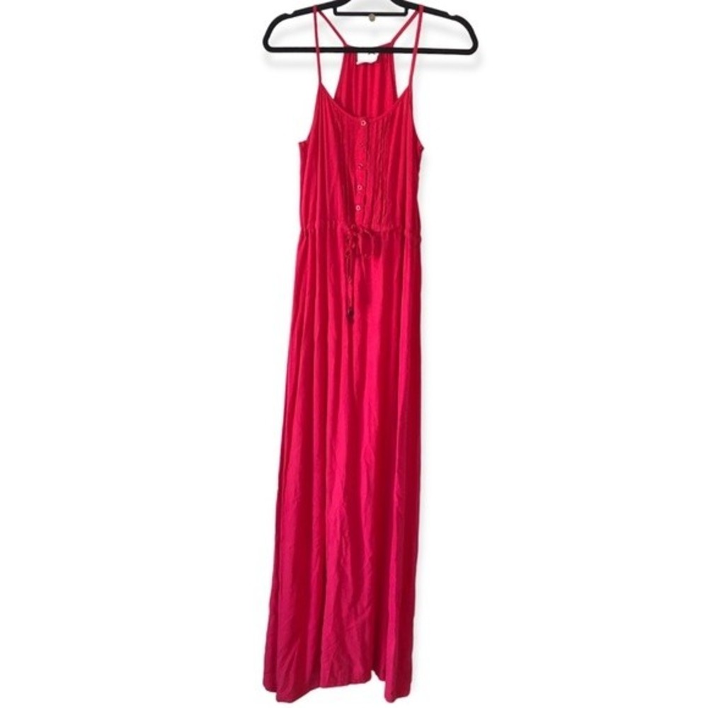 TOMMY GIRL JUNIORS PINK MAXI DRESS Sz M sundress sleeveless beach vacation